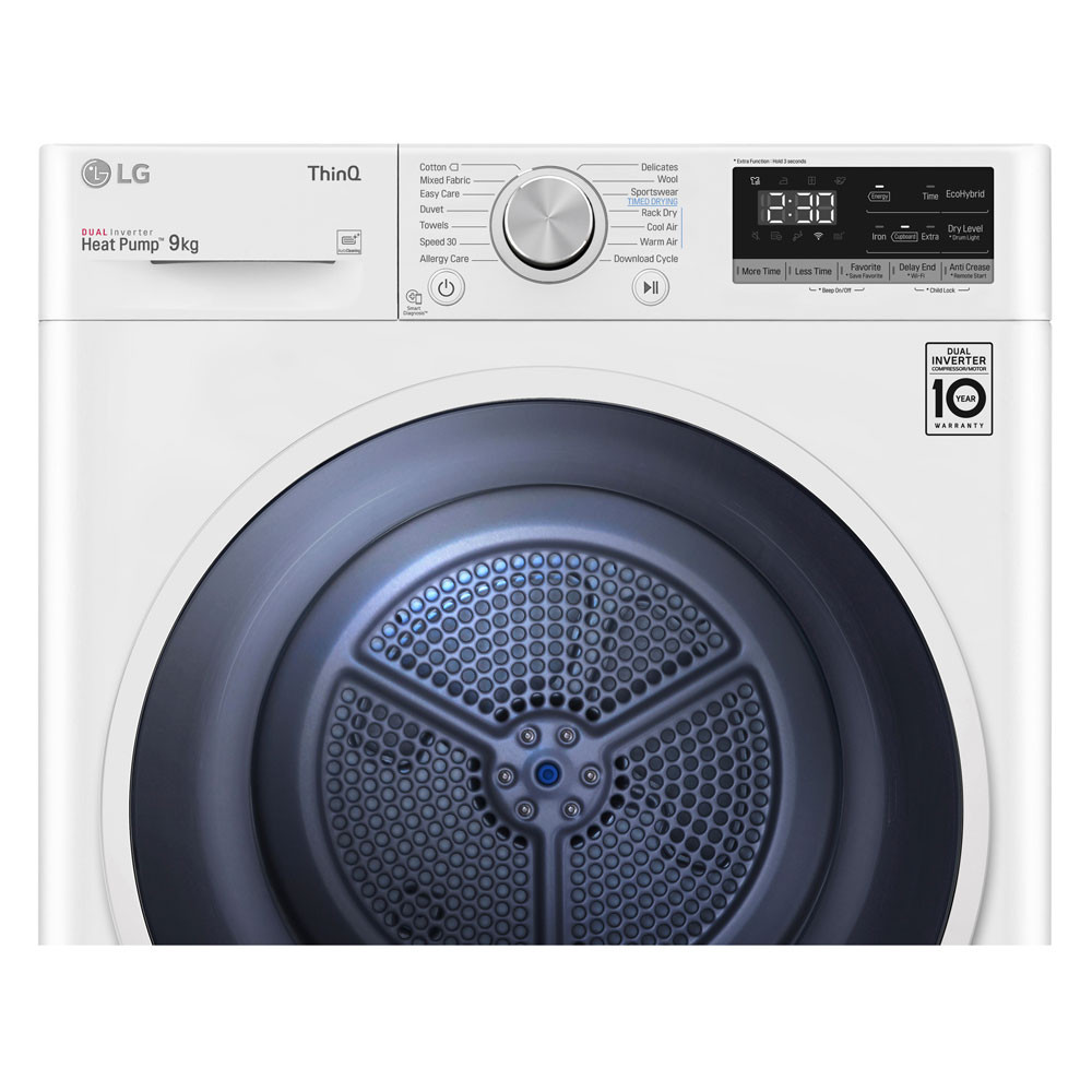 Quiet Mark LG DUAL Inverter Heat Pump™ FDV309W 8kg Tumble Dryer